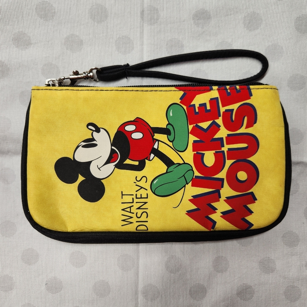 Disney Mickey Mouse Yellow and Red Wristlet